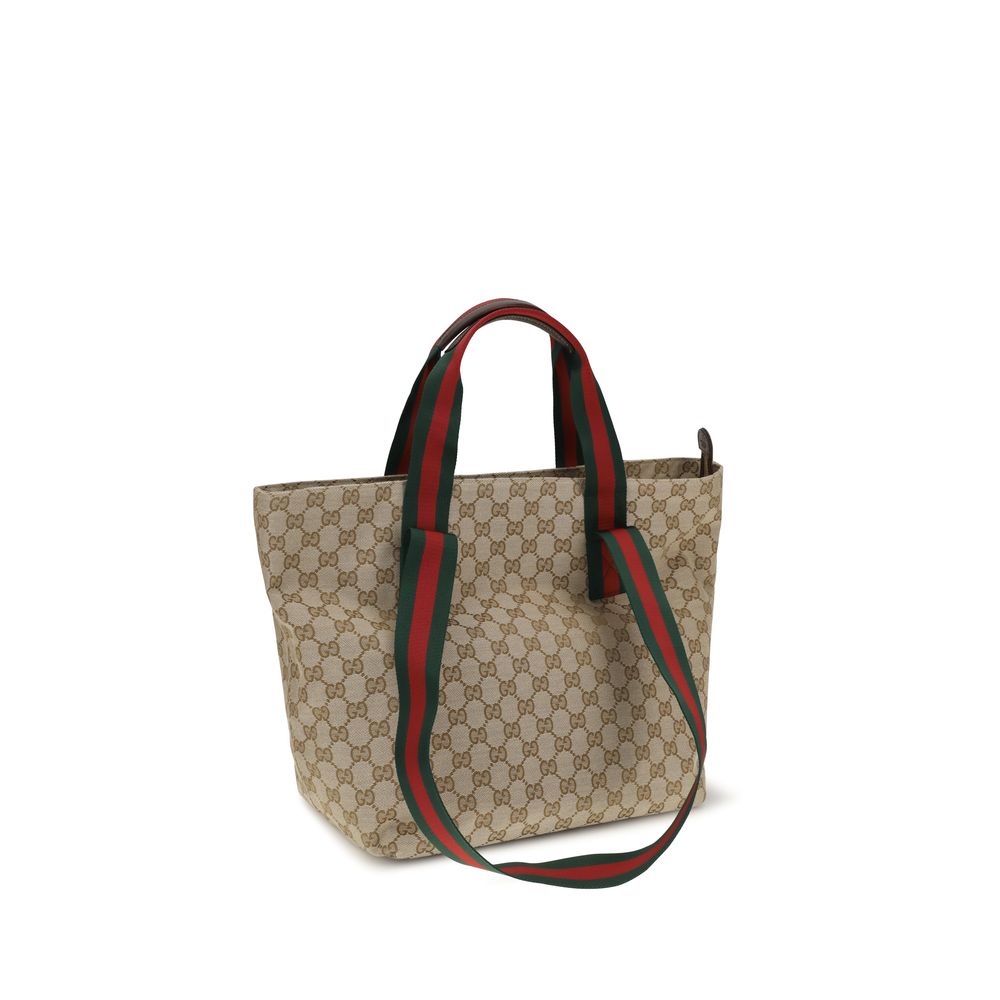 Gucci Beige Small GG Motif Tote Bag