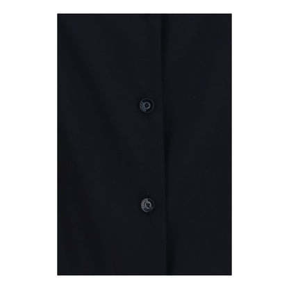 Gucci Black Stretch Silk Chiffon Dress Shirt
