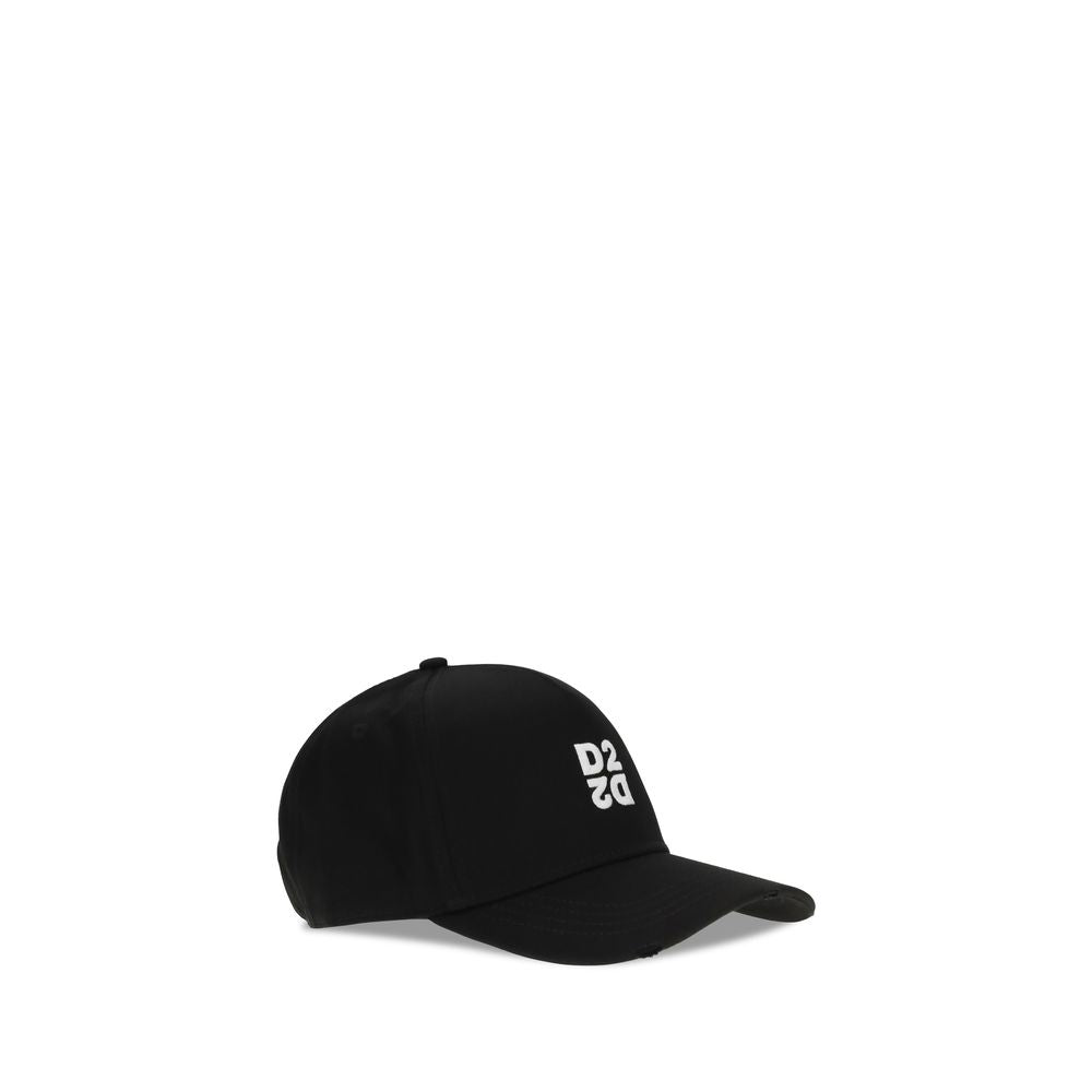 Dsquared² Black Cotton Baseball Hat