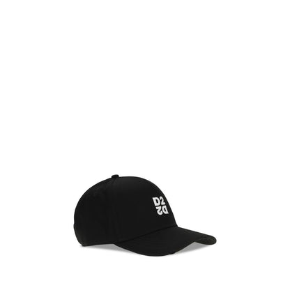 Dsquared² Black Cotton Baseball Hat