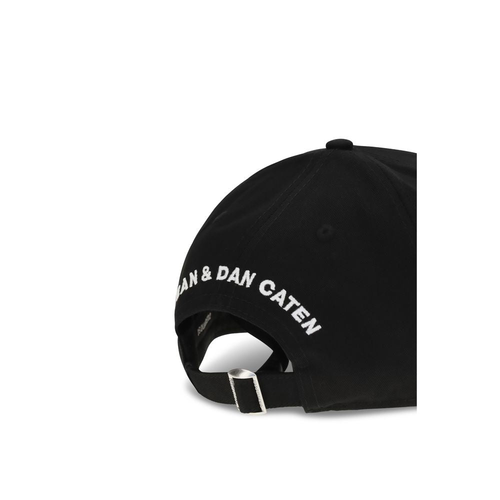 Dsquared² Black Cotton Baseball Hat