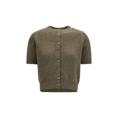 Khaite Bicolor Cashmere Cardigan - Nora Cardigan in Green
