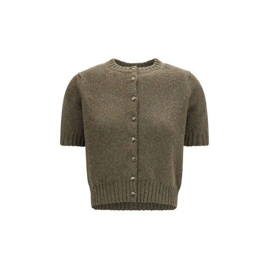 Khaite Bicolor Cashmere Cardigan - Nora Cardigan in Green