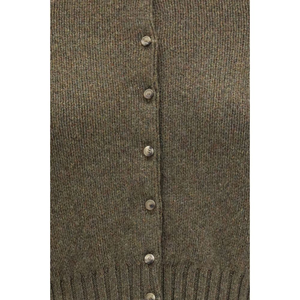 Khaite Bicolor Cashmere Cardigan - Nora Cardigan in Green