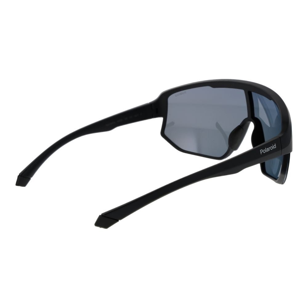 Polaroid Unisex Sunglasses – Black Half-Rim Frame, Grey Polarized Lenses