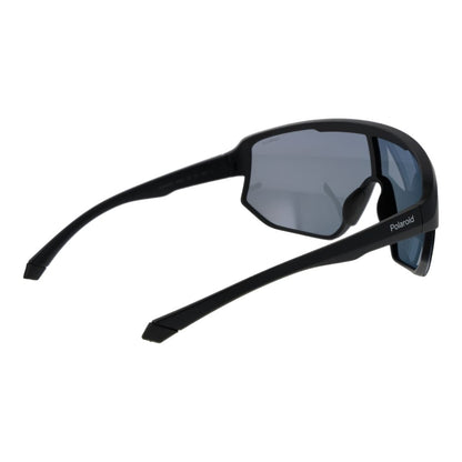 Polaroid Unisex Sunglasses – Black Half-Rim Frame, Grey Polarized Lenses
