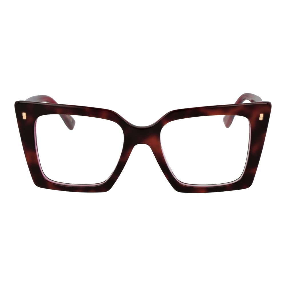 Dsquared² Women’s Optical Glasses – Burgundy Butterfly Frame, 52mm