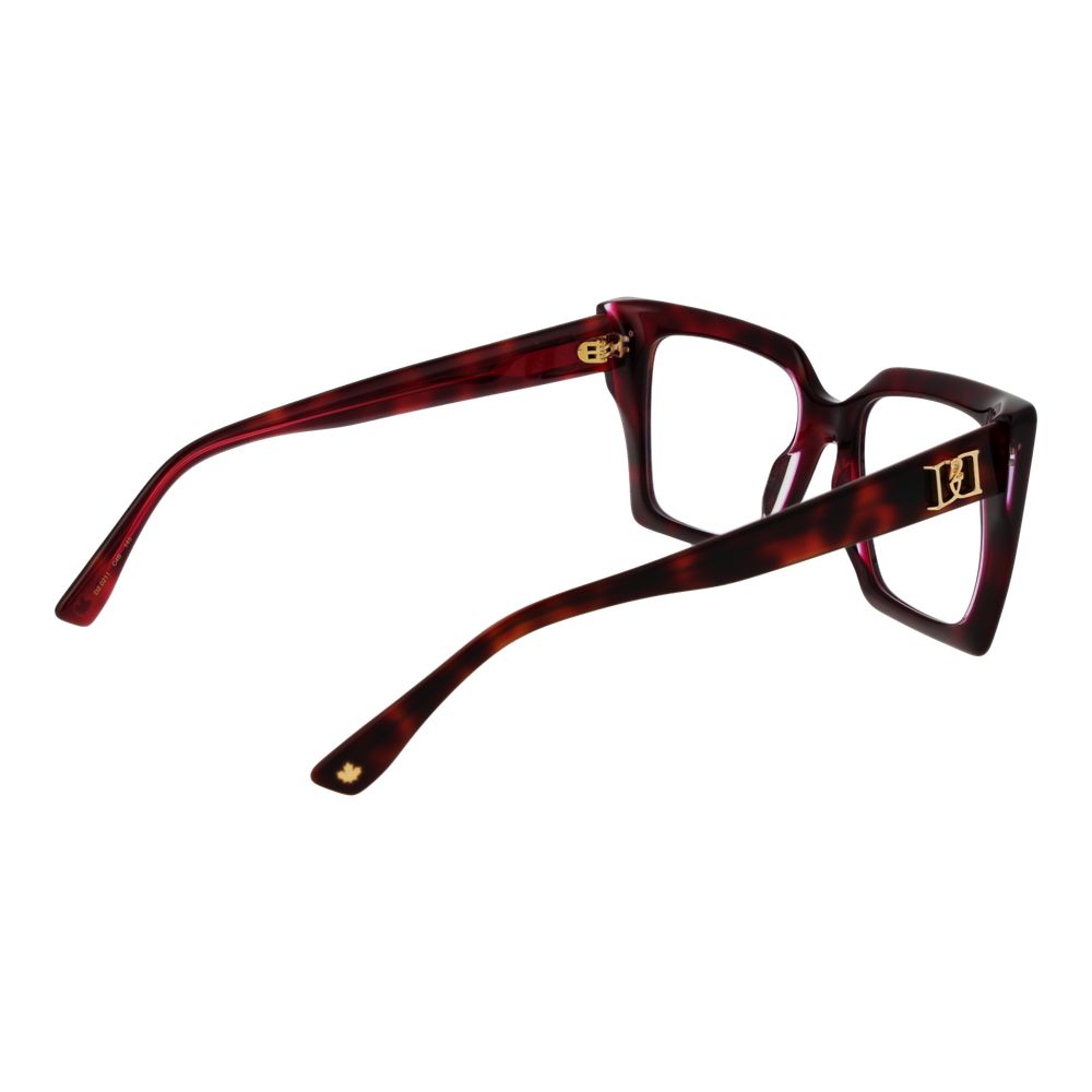 Dsquared² Women’s Optical Glasses – Burgundy Butterfly Frame, 52mm