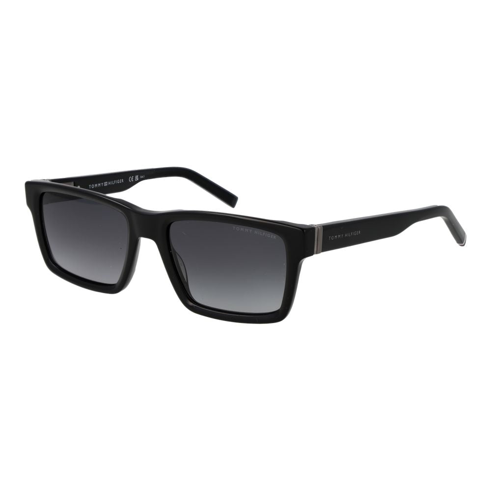 Tommy Hilfiger Men’s Sunglasses – Black Acetate Frame, Grey Gradient Lenses