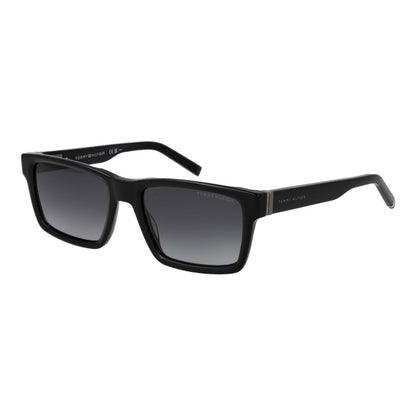 Tommy Hilfiger Men’s Sunglasses – Black Acetate Frame, Grey Gradient Lenses