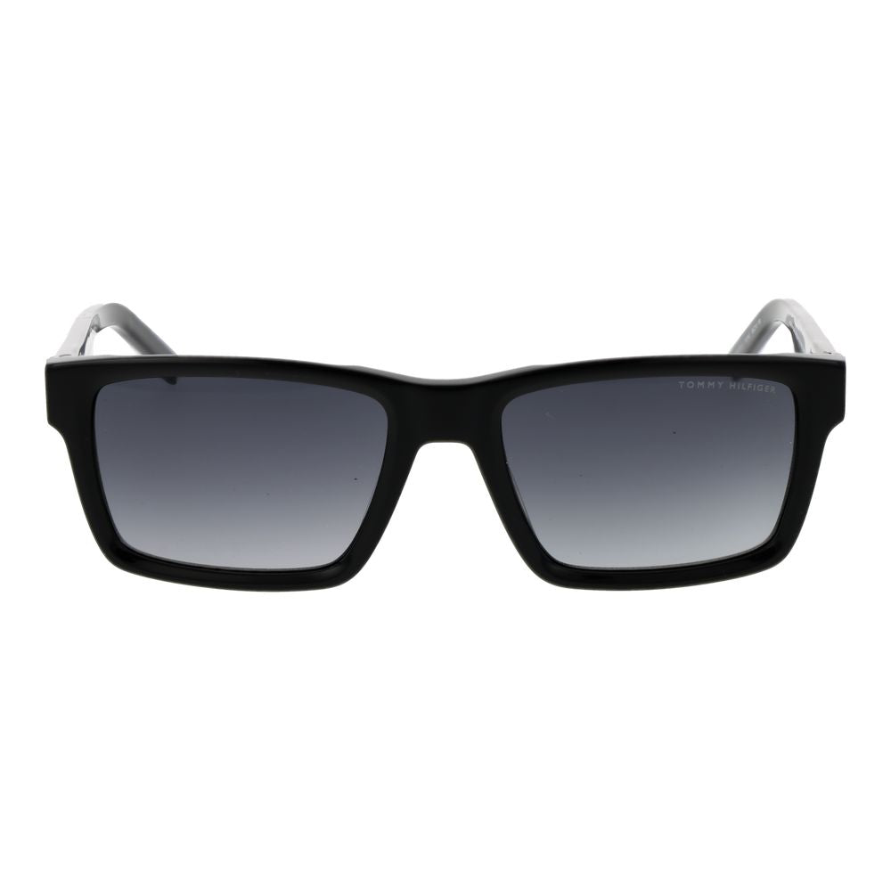 Tommy Hilfiger Men’s Sunglasses – Black Acetate Frame, Grey Gradient Lenses