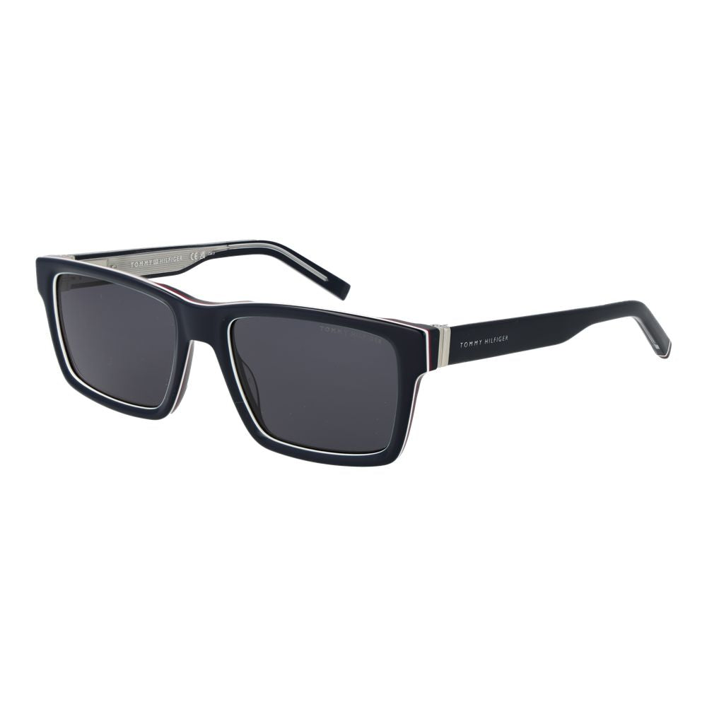 Tommy Hilfiger Men’s Sunglasses – Blue Acetate Frame, Grey Lenses