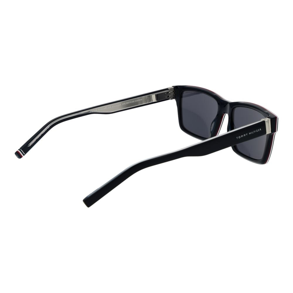 Tommy Hilfiger Men’s Sunglasses – Blue Acetate Frame, Grey Lenses