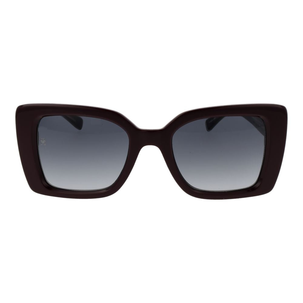 Tommy Hilfiger Women’s Sunglasses – Burgundy Frame, Grey Gradient Lenses