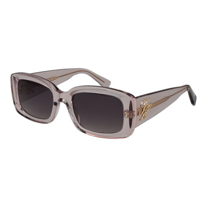Tommy Hilfiger Women's Pink Acetate Sunglasses – Rose Full-Rim Frame, Purple Gradient Lenses