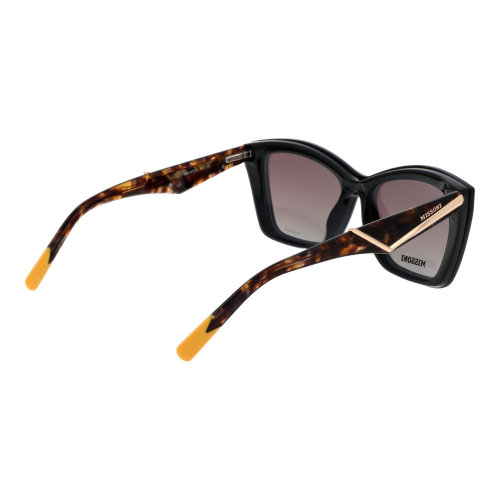 Missoni Women’s Sunglasses – Black Cat Eye Frame, Red Lenses