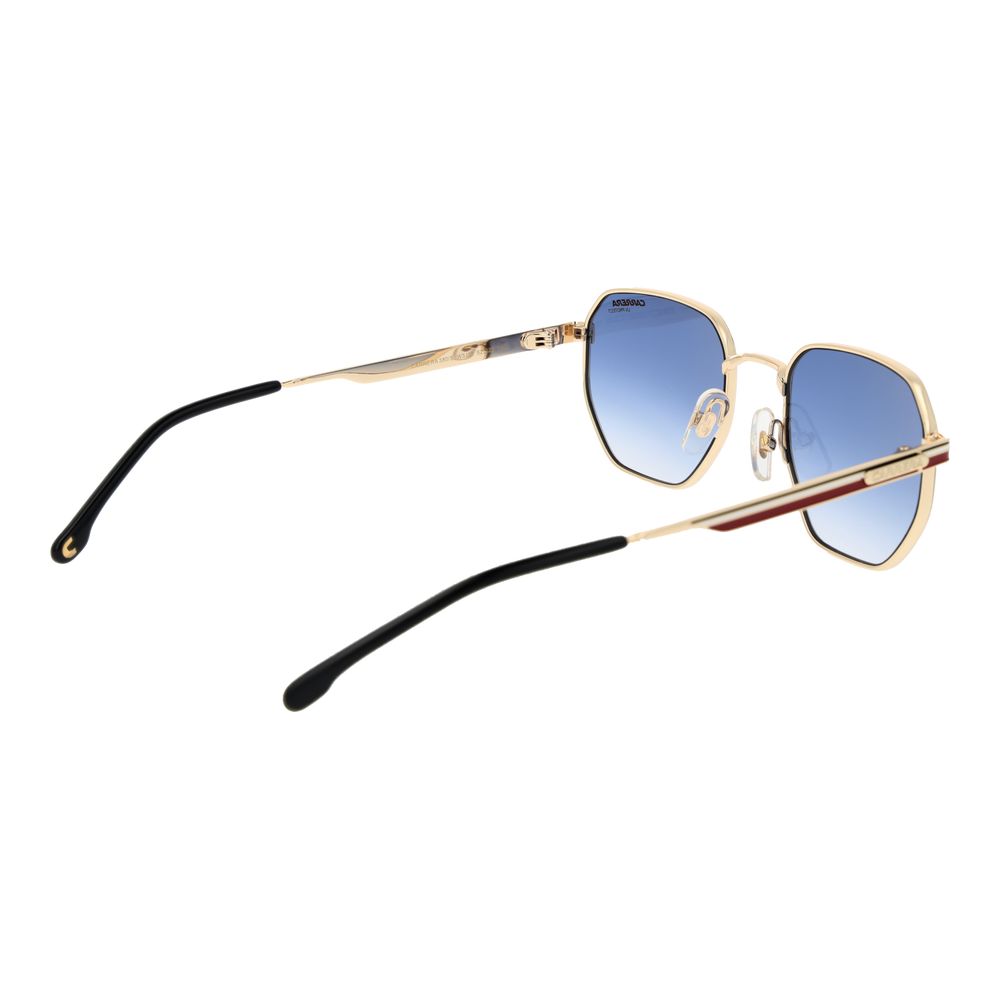 Carrera Men's Sunglasses – Gold Metal Frame, Blue Gradient Lenses