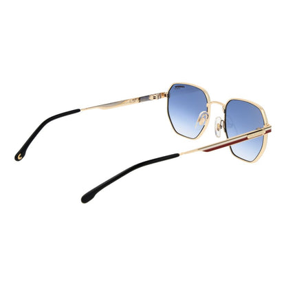 Carrera Men's Sunglasses – Gold Metal Frame, Blue Gradient Lenses