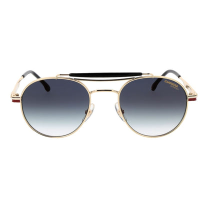 Carrera Gold Metal Sunglasses – Unisex Full-Rim Frame, Green Gradient Lenses
