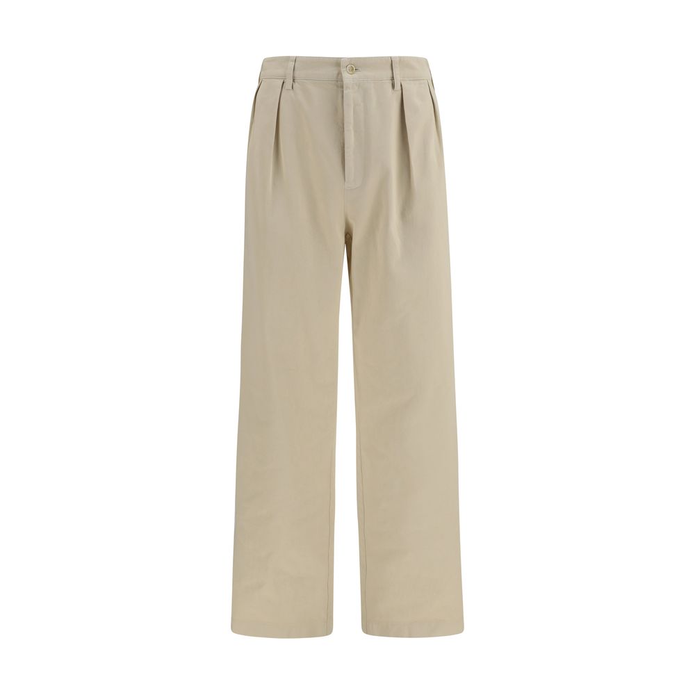 Prada Beige Cotton Straight-Leg Casual Pants