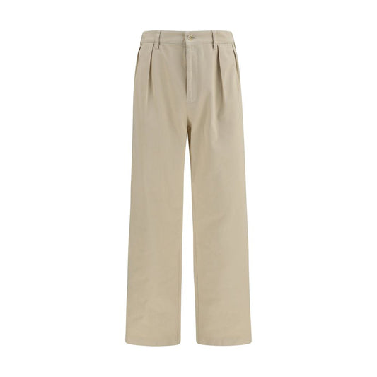 Prada Beige Cotton Straight-Leg Casual Pants