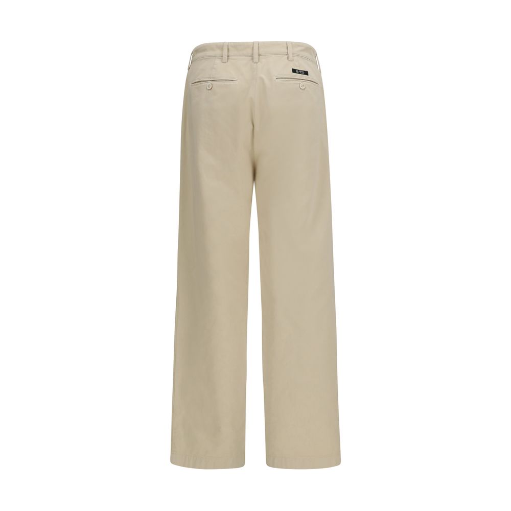 Prada Beige Cotton Straight-Leg Casual Pants