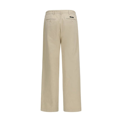 Prada Beige Cotton Straight-Leg Casual Pants