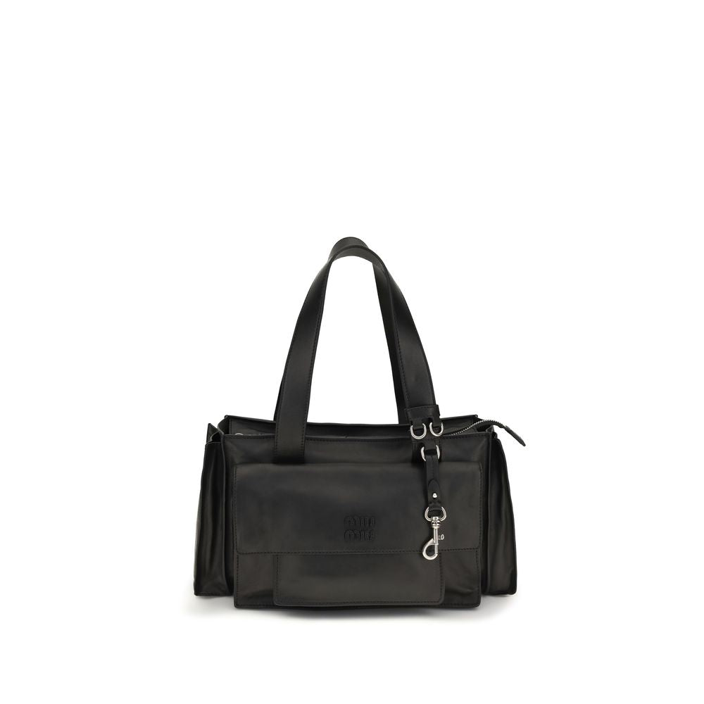 Miu Miu Brown Calf Leather Utilitaire Shoulder Bag