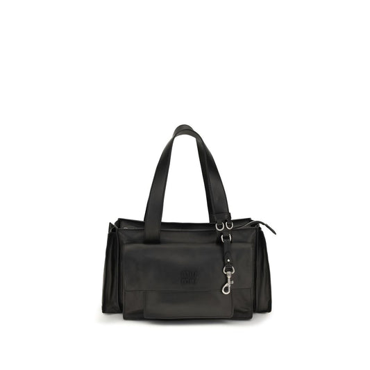 Miu Miu Brown Calf Leather Utilitaire Shoulder Bag