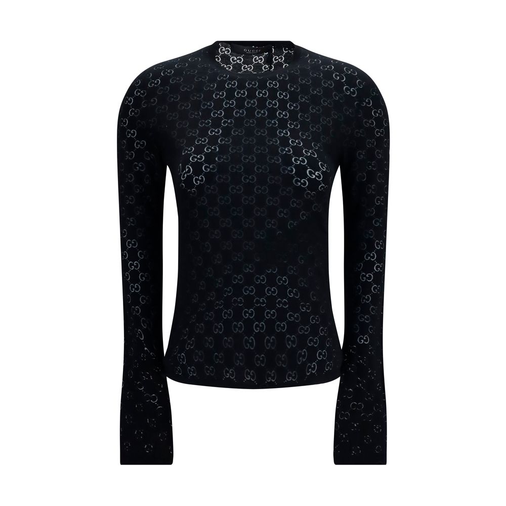 Gucci Black GG Dévoré Cotton T-Shirt