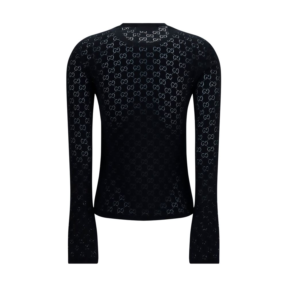 Gucci Black GG Dévoré Cotton T-Shirt