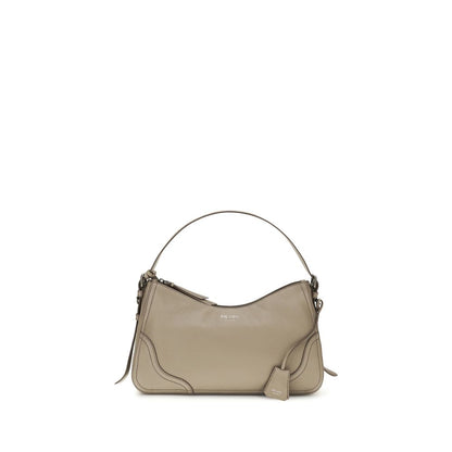 Prada Aimée Large Shoulder Bag in Gray Calf Leather Bos Taurus