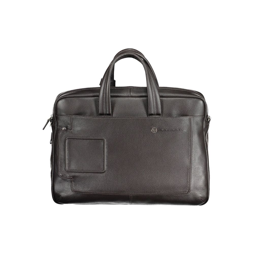 Piquadro Brown Leather Men's Briefcase