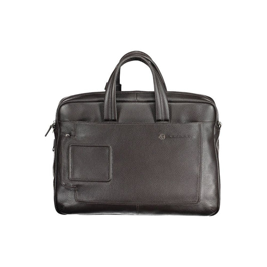 Piquadro Brown Leather Men's Briefcase
