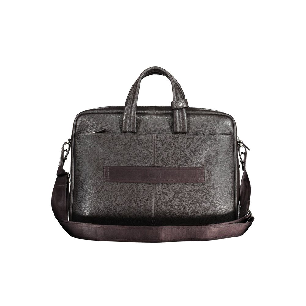 Piquadro Brown Leather Men's Briefcase