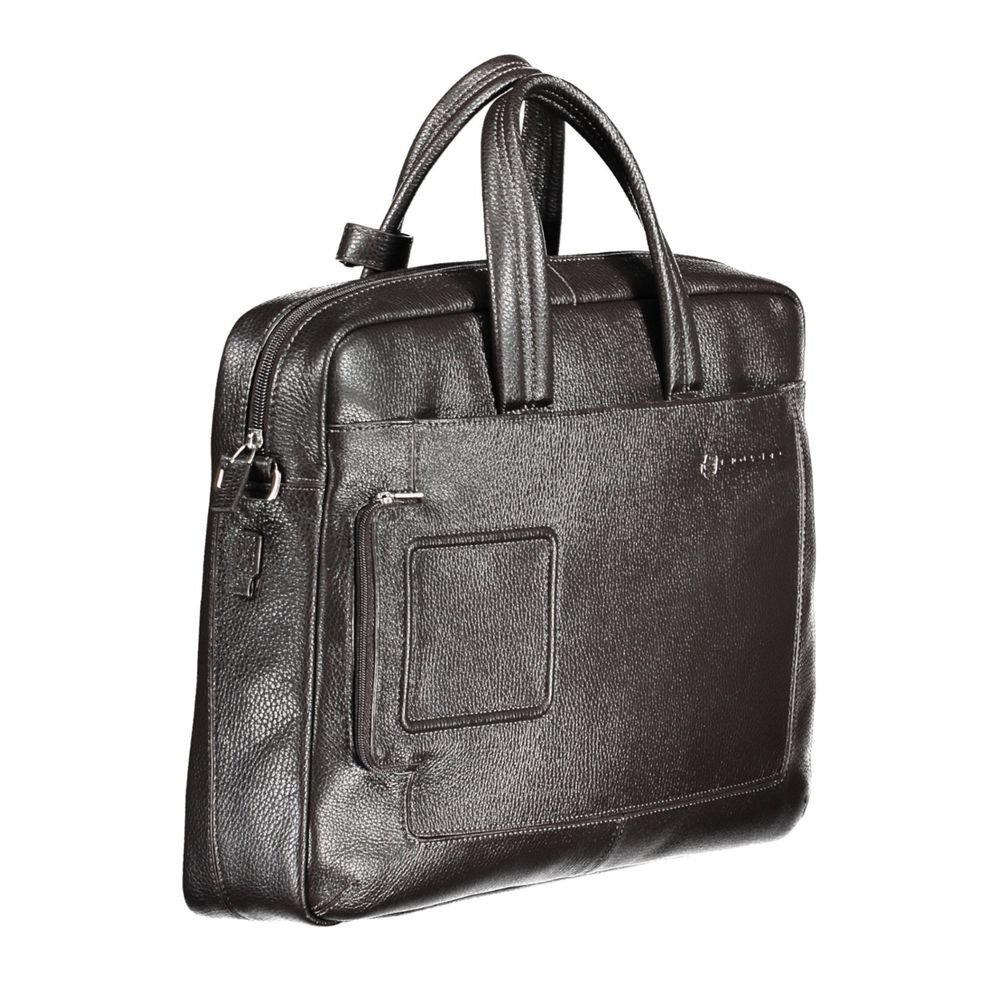 Piquadro Brown Leather Men's Briefcase