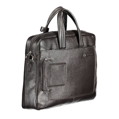 Piquadro Brown Leather Men's Briefcase