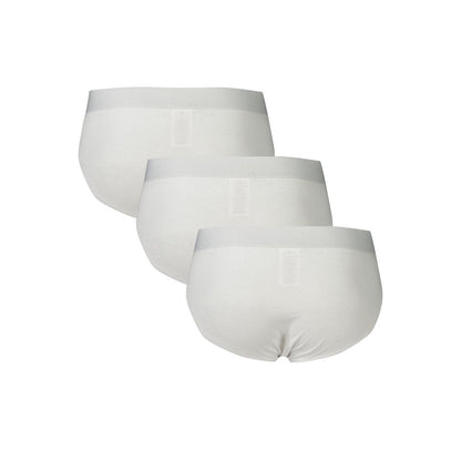 Bikkembergs White Polyester Men's Underwear Slip Tri-Pack