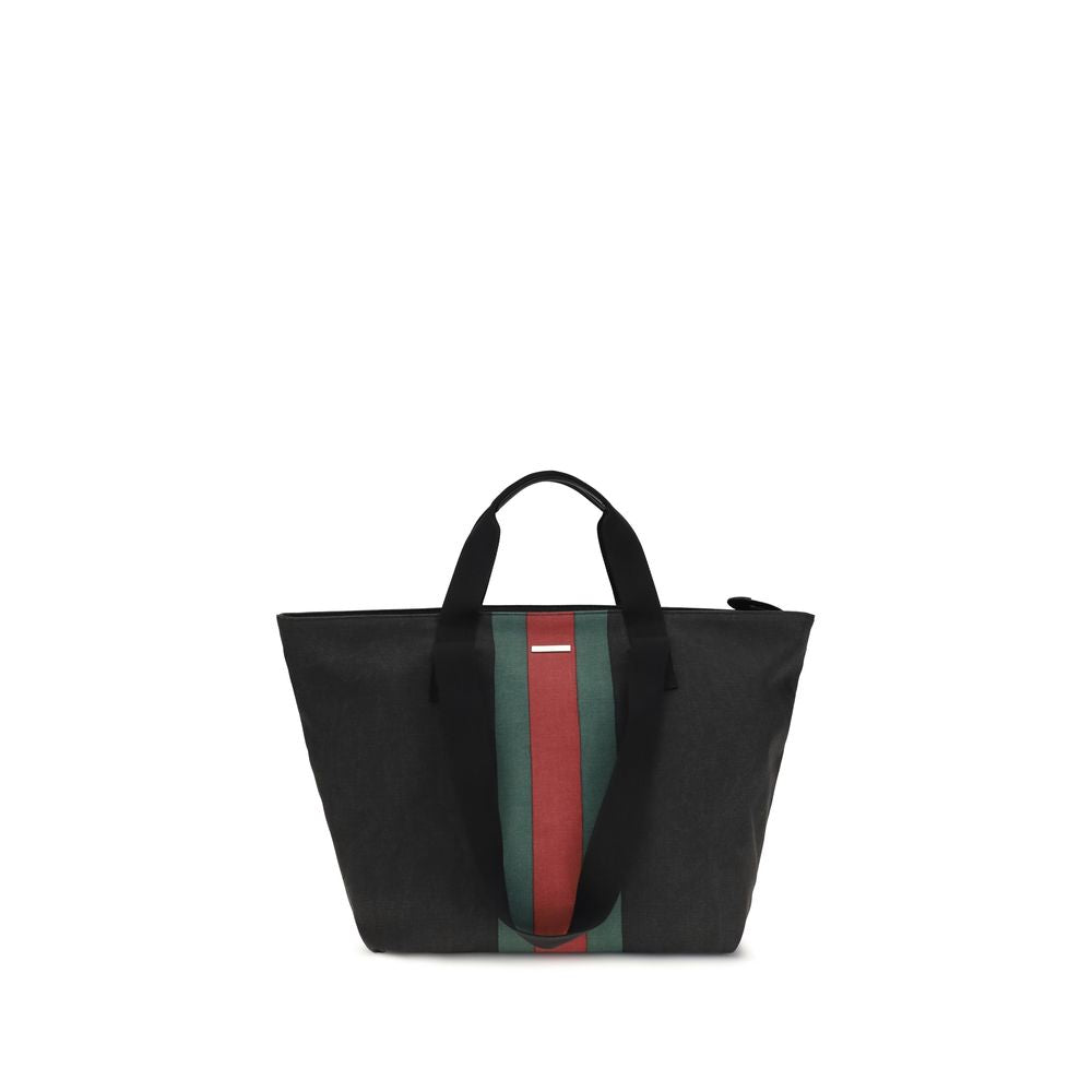 Gucci Black Web Tote Bag