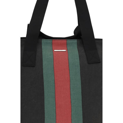 Gucci Black Web Tote Bag