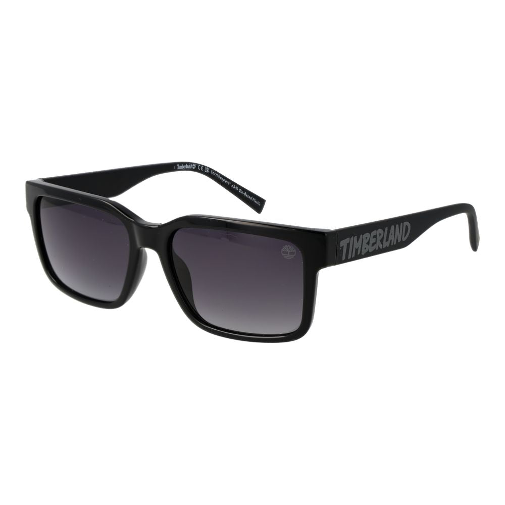 Timberland Unisex Sunglasses – Black Stainless Steel Frame, Grey Gradient Lenses