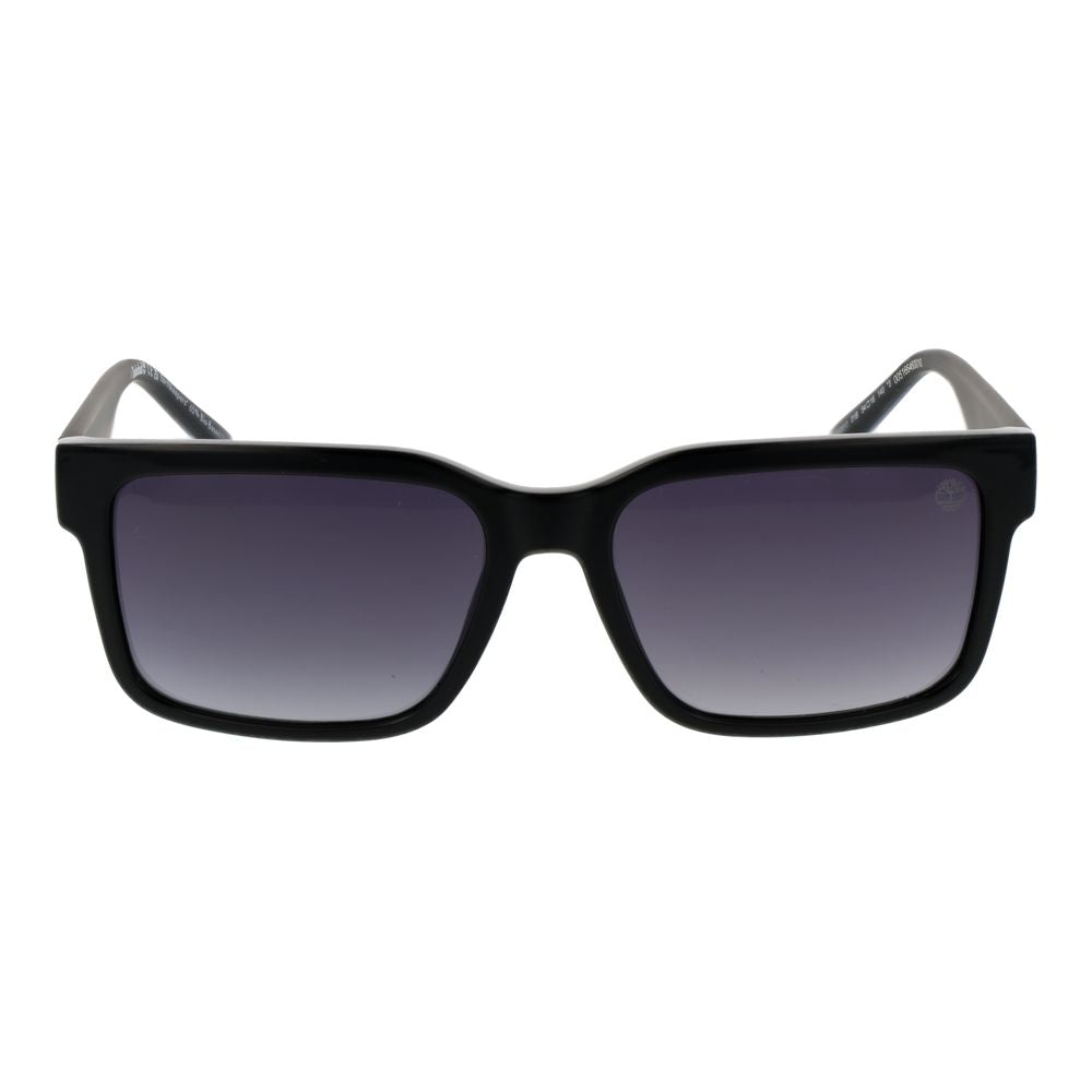 Timberland Unisex Sunglasses – Black Stainless Steel Frame, Grey Gradient Lenses