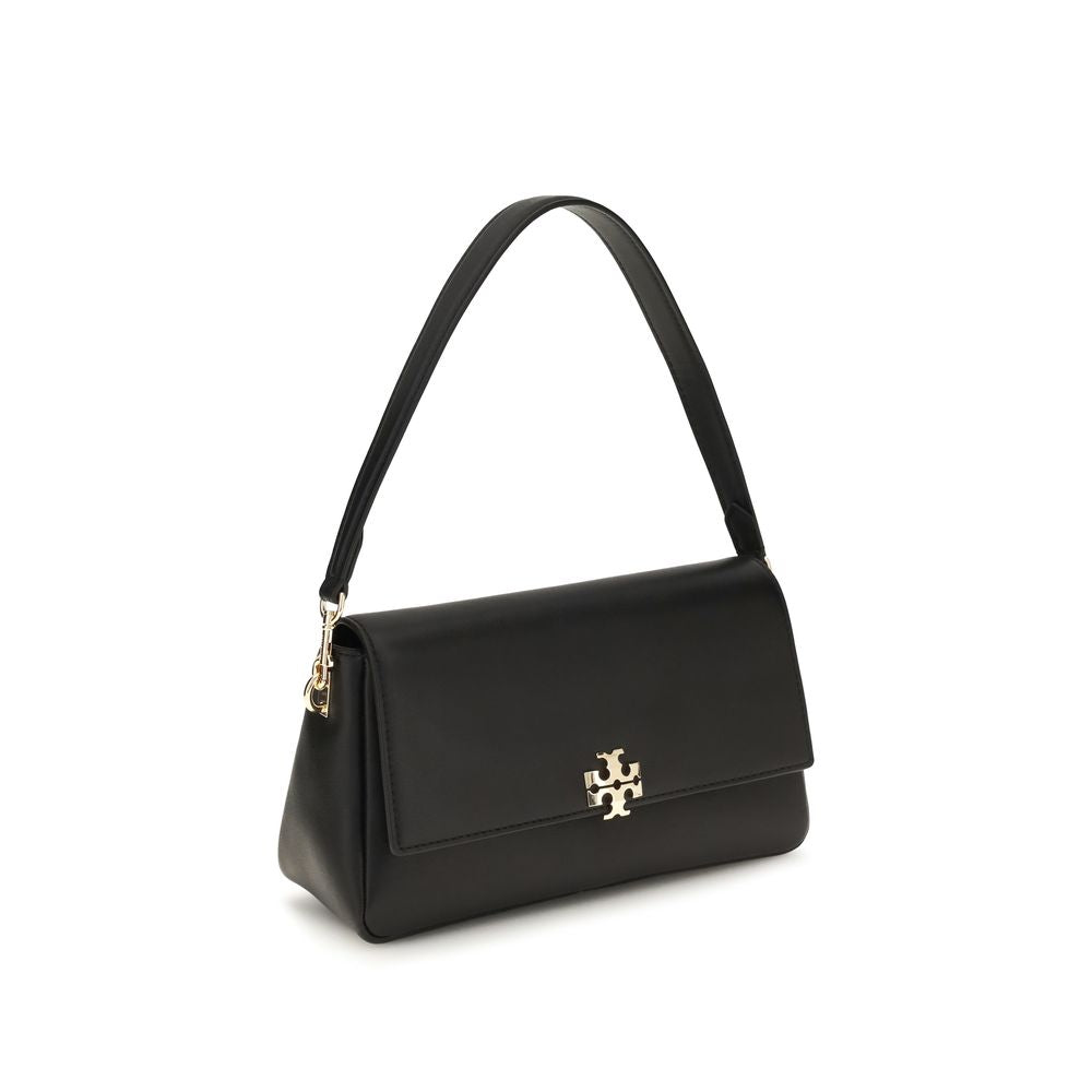 Tory Burch Black Calf Leather Bos Taurus Charlie Shoulder Bag