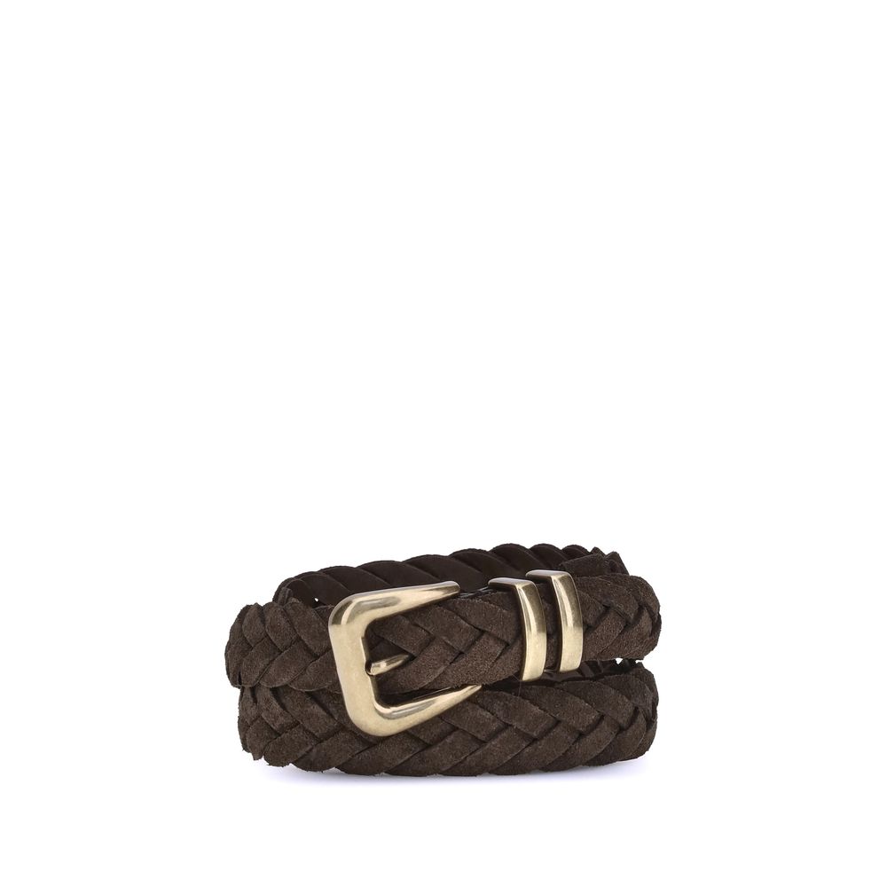 Brunello Cucinelli Brown Calf Leather Bos Taurus Regular Belt