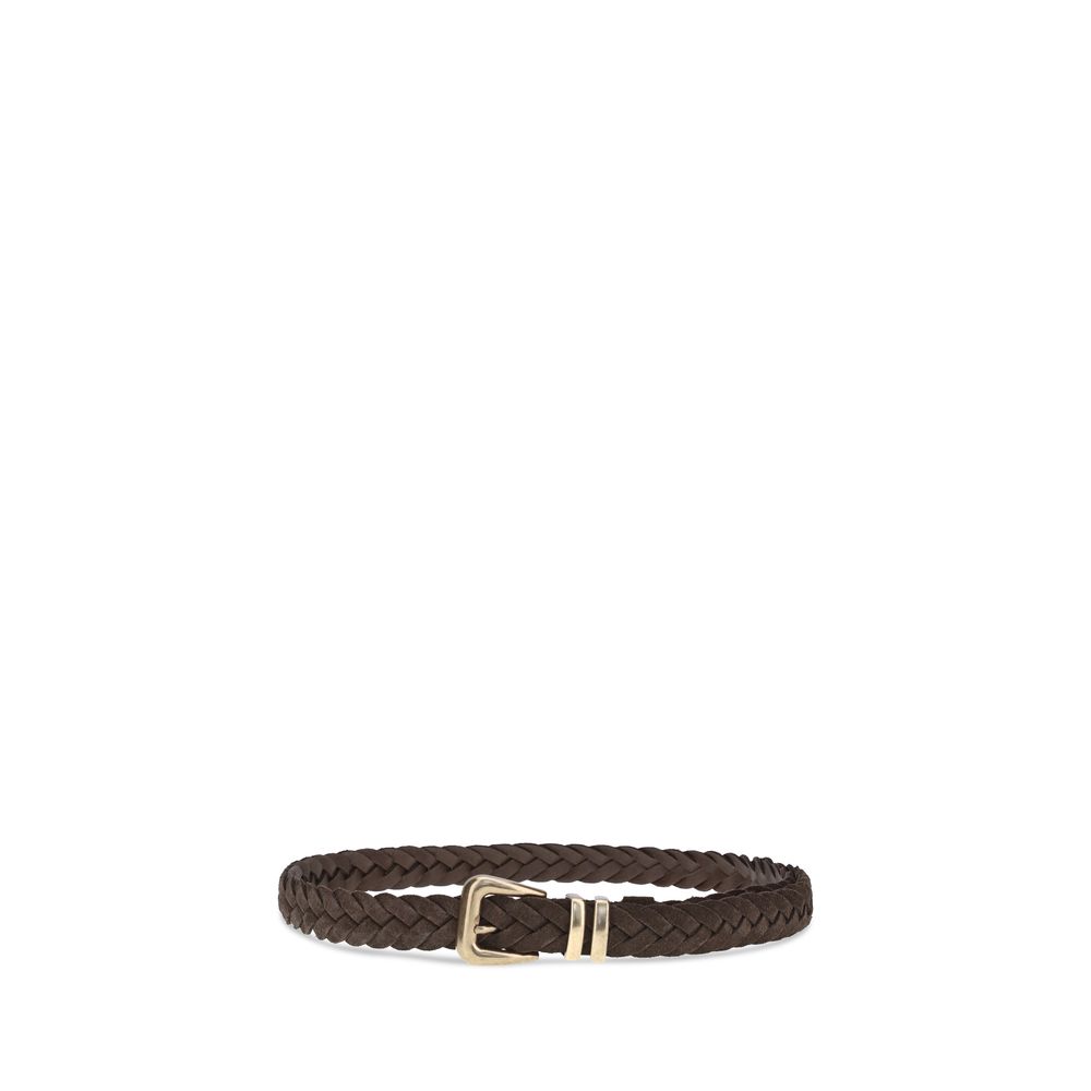 Brunello Cucinelli Brown Calf Leather Bos Taurus Regular Belt