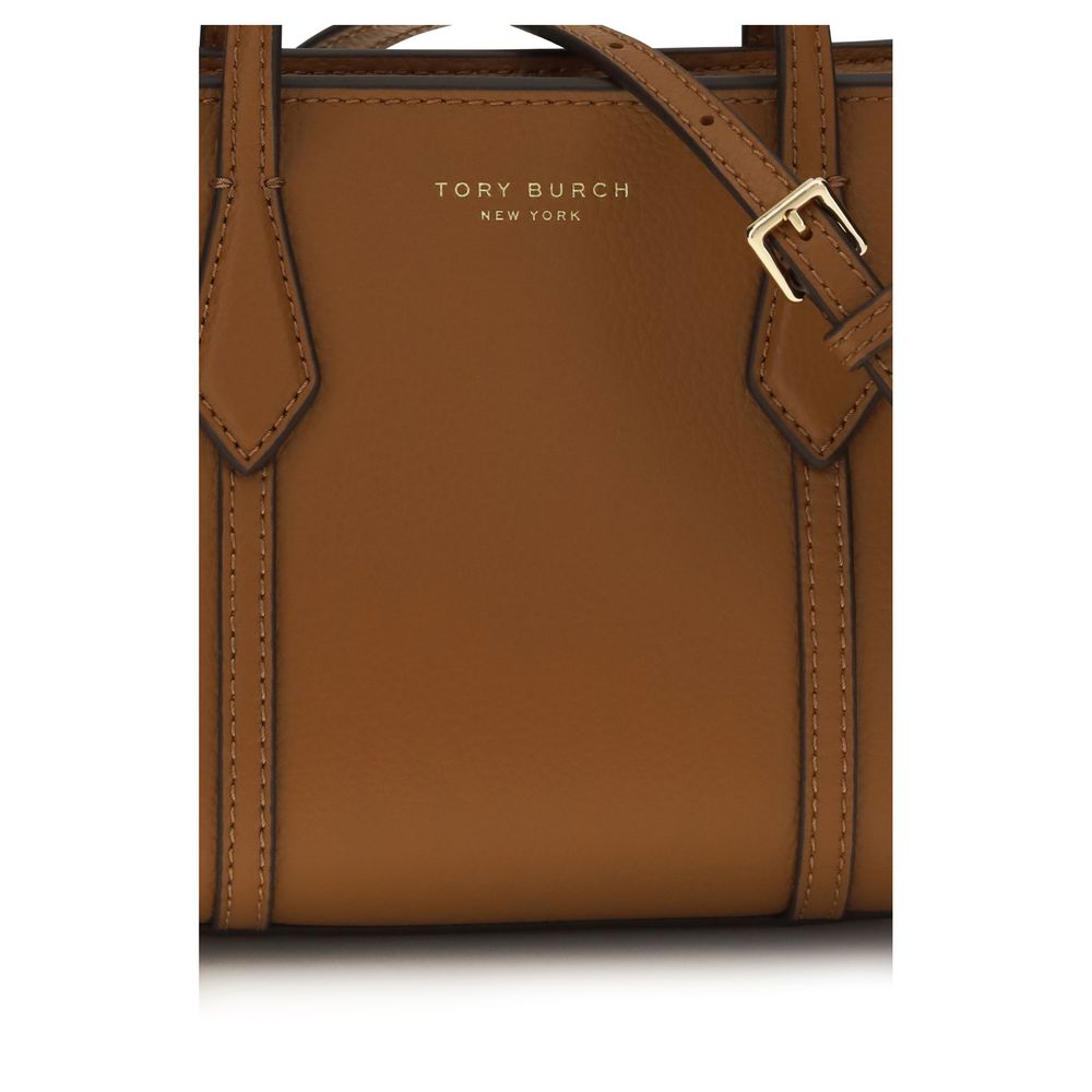 Tory Burch Brown Calf Leather Bos Taurus Shoulder Bag - Mini Perry Tote Bag