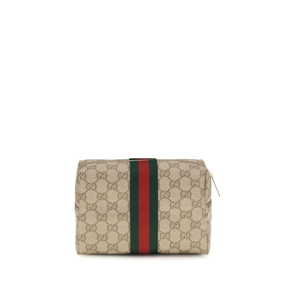 Gucci Beige Beauty Case GG Bag