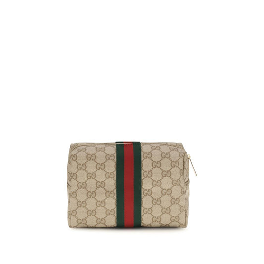 Gucci Beige Beauty Case GG Bag
