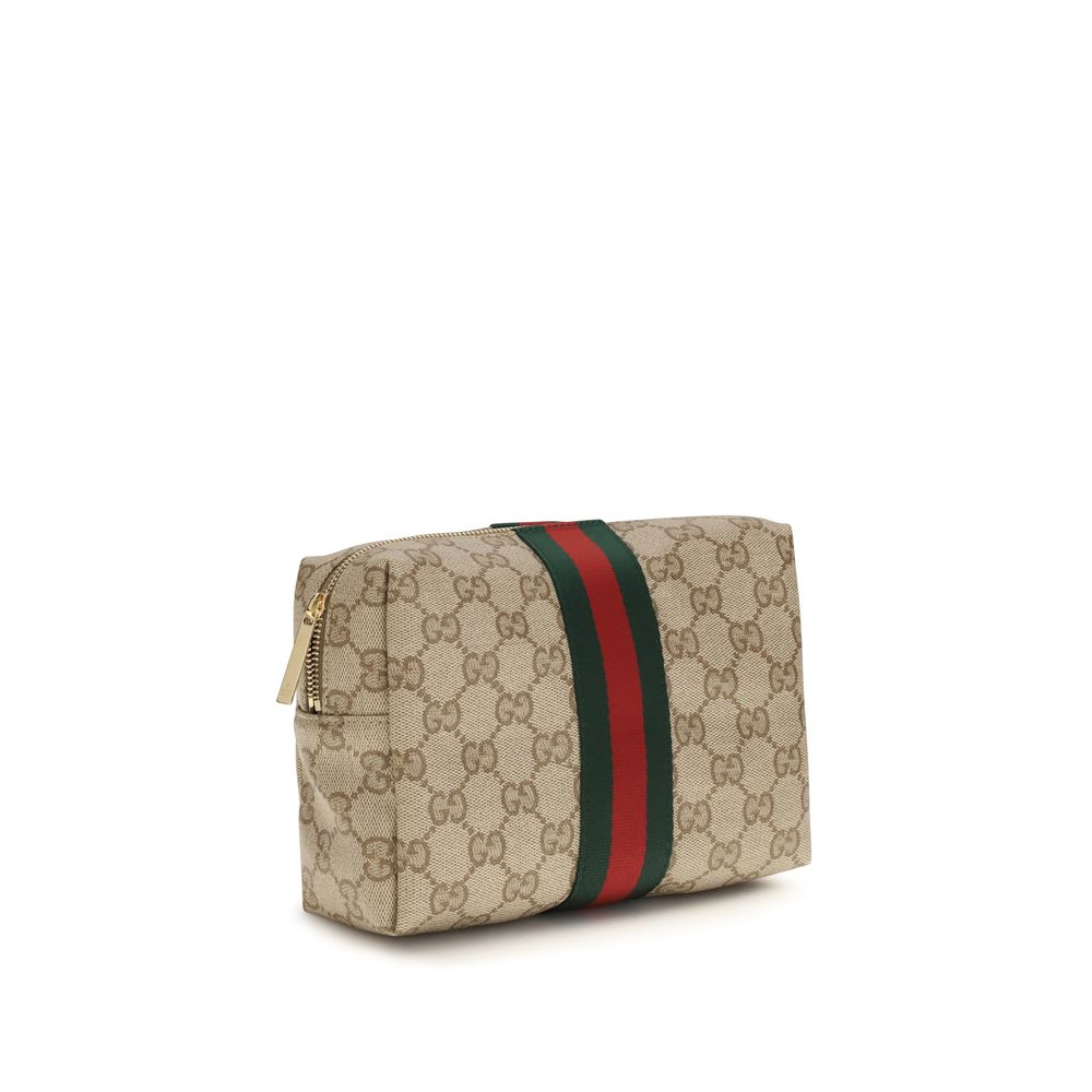 Gucci Beige Beauty Case GG Bag