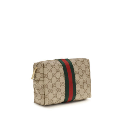 Gucci Beige Beauty Case GG Bag
